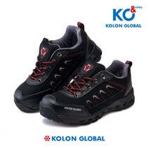 코오롱 글로벌 KG-460 논슬립 4인치 안전화 건설 자동차정비 다목적 컨포트 작업안전화, 블랙