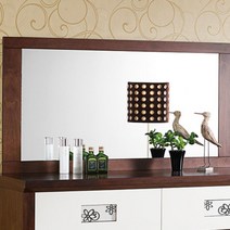 우드프레임 거울 화사거울 매장 홈카페, 01.양3단_경(우드)