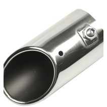 머플러 팁 튜닝 자동차 부품크롬 2.5 인치 입구 자동차 배기 파이프 머플러 스테인레스 스틸 타원형 트림, 한개옵션0