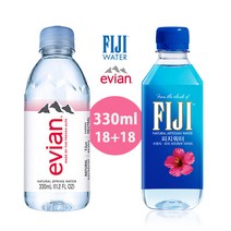 에비앙330mlx18p+피지330mlx18p (36개 1박스), 36개(1박스), 330ml