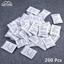 50100 무독성 실리카겔 건조제 습기 흡수제 제습기 방 주방 자동차 의류 식품 보관 건조기, 200개