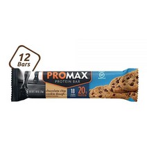 Promax 초콜릿 칩 쿠키 반죽 20g 고단백질 글루텐 프리 12개입, Chocolate chip Cookie Dough