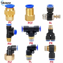 공압 에어 커넥터 피팅 PC/PCF/PL/PLF 4mm 6mm 8mm 스레드 1/8 "1/4 3/8 1/2 스트레이트 호스 파이프, 05 6-01 (6mm-1l8)_04 PD