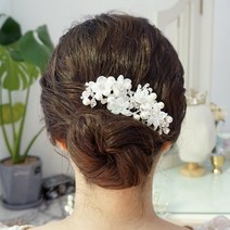 살롱드메리 미란다 웨딩헤어빗핀 혼주 헤어악세사리 한복비녀