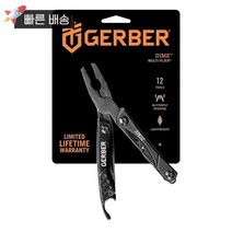 Gerber Gear 12 in 1 다임 멀티툴 미니 블랙 (30-000469N), Black, Multi-Tool