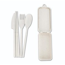 수저세트 집들이선물 젓가락 맞춤 숟가락 신혼부부 모던 밀 짚 접이식 칼 붙이 키즈 나이프 포크 스푼 휴대용 식기 키트 식기류 여행 캠핑 SN, 없음, 5.5