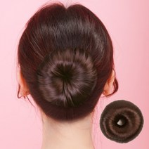똥 가발 올림 머리 당고 만두 부분 밴드 초간단 헤어핀 집게 대형 여성 헤어 비녀 곱창, 다크브라운(b)