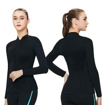 HIGI Flexel 잠수복 상의 남성 2mm 남성 상의 차가운 물에서 따뜻함을 유지 전면 지퍼 재킷 서핑 카약 스노클링 패들 보딩용 블랙 스몰 4446008749, Medium