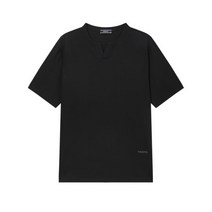 [헤지스 남성] [22SS] WHTS2B504BK populet블랙 로고자수 면혼방 반팔티