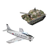 크래커플러스 3D 입체퍼즐 54종 선택구매 문화유산 과학유산 세계의 건축물, (자주국방)/02_세이버전투기&패튼전차, 1개