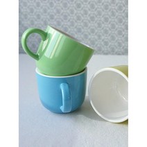 스프 씨리얼 커피 비비드 머그컵 3종 티컵 개업선물 생일선물 집들이선물 탕비실 커피잔 선물용 커플컵, 블루