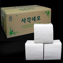 뽑아쓰는 사각티슈 2겹 3000매 화장실용