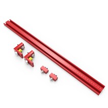 목공테이블 작업대 선반 2pcstopper와 알루미늄 프로파일 울타리 pc 커넥터 톱 테이블 DIY 데스크탑 목공 T, 01 빨간_01 1set