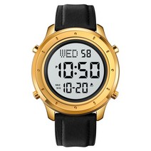 SKMEI-LED 라이트 스톱워치 스포츠 시계 남성용 다기능 3Bar 방수 카운트 다운 캘린더 디지털 손목시계 남성