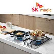 SK매직 3구 빌트인 가스 쿡탑 레인지 건전지식 GRAB323K, LNG, GRA-B323KD(전지식)