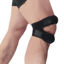 해피벨 무릎 보호대 압축 무릎 패드 1 팩 스포츠 운동 보호 장비 안정기 탄성, 03 Black