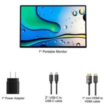 16 인치 25K 144Hz 휴대용 터치 보조 모니터, No case stand+JP 플러그