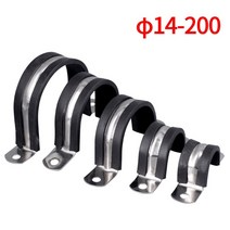경계석 집게 보강토 클램프 m14 m200 304 스테인레스 스틸 고무 라이닝 u r, m57-2pcs