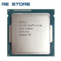 i54690 중고 Intel Core i7 4770K SR147 3.5GHz 쿼드 코어 CPU 데스크탑 LGA 1150 프로세서 인텔, 한개옵션0