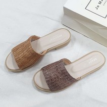 [슈플랜]라피아 여름 라탄 무드 슬리퍼 2cm 2color 1207