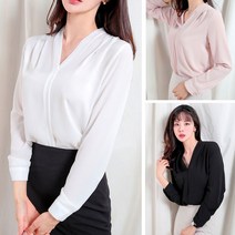 더웨이나인 소피 블라우스 가을블라우스 브이넥블라우스