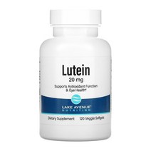 레이크에비뉴뉴트리션 루테인 20mg 120소프트젤 Lake Avenue Nutrition Lutein
