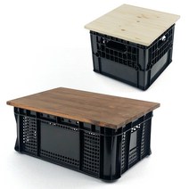 감성캠핑 원목상판 우유박스 운반상자6호 농산물사각상자2호 전용, 우유박스 차콜브라운상판 (박스미포함)