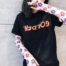 마이너스5 쿨 손등 팔토시/여성 핸드워머 암워머 손가락 패션 장갑 손목 암워머 사계절 여름용 쿨토시 무늬 스트라이프, 들꽃