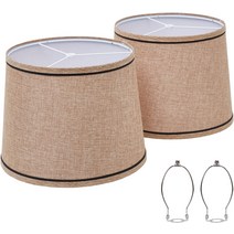 테이블 램프 플로어 램프용 블랙 램프쉐이드 미디엄 램프 쉐이드 상단 32.3cm(12.7인치) x 하단 32.3cm(12, 03 브라운.