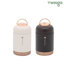 트윙고 뉴~트윙클 보온도시락 죽통 450ml, 블랙