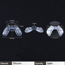 안장패드 안경 안장 다리 스트랩 코 패드 부드러운 실리콘 안티 슬립 Nosepads 스크류 인 아이 조각, 16 C-2 2p