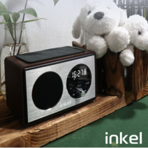인켈 올인원 오디오 블루투스 FM라디오 USB SD카드 AUX 시계 알람 무선충전-T1, 메이플