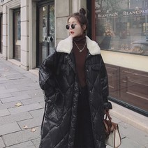 여자 겨울 연예인 롱패딩 블랙 퀼팅 패딩 점퍼 따뜻한 데일리 모임 데이트 아우터 코디