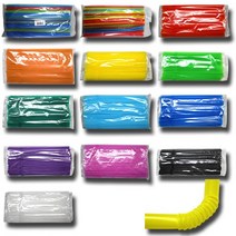 빨대 색빨대 스트롱빨대 100개 포장 대용량빨대 색빨대 주름빨대 슬러시빨대 스트롱빨대, 스트롱 빨대 투명색