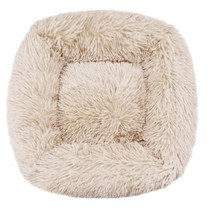 애완견 침대 슈퍼 소프트 개집 사각형 푹신한 고양이 집 따뜻하고 편안한 수면 쿠션 매트 소파 빨 수있는 강아지 플러시, Khaki+40CM Small Up To 2KG