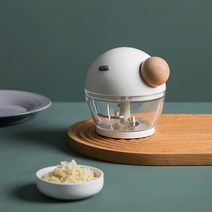 모던디자인 3중 칼날 수동 푸드프로세서 500ml 컴팩트한 사이즈 4가지 색상 이유식, 화이트