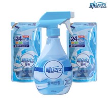 페브리즈 상쾌한향 용기1(370ml/900ml 선택)+리필2(320ml) 세트 섬유탈취제 대용량 리필, 용기1 (370ml)+ 리필2 (320ml)