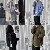 맨투맨 옆트임 허리스트랩 포인트 남여공용 스트릿 간절기 티셔츠