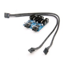 9핀 USB 헤더 연장 케이블 카드 데스크탑 허브 2.0 커넥터 어댑터, Standard 1 to 4