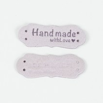 고급 귀여운 핸드메이드 스웨이드 라벨 패치 손뜨개 자수 퀼팅 양모 패브릭 목도리 모자 포인트 꾸미기 장식 선물 제작 마감 마크라메 작품 재료 퍼플 보라, 분홍