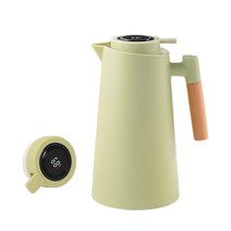 Apnoo 온도표시보온병 스마트 대용량 보온병 1리터, 블랙
