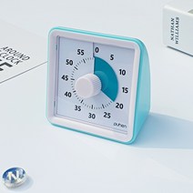 퓨핸 구글타이머 뽀모도로타이머 쿠킹 주방 타임 타이머 구글 시계, 아쿠아블루, 1개
