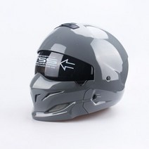 오토바이 풀페이스헬멧 스콜피온 다목적 콤비네이션 레트로 헬멧 Cascos Moto Locomotive Personality Half Predator, 엘_중국, Brightgray