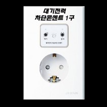 진흥전기/FS 시리즈/대기전력 자동차단 1구콘센트/전기료절약/사이즈 80x120/백색