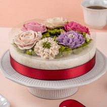 떡보의하루 앙금플라워떡케익 3-1호(백설기)(매장 안전배송/설명서 배송가능지역 확인/배송메세지에 수령일 메모 필), 1개, 1.3kg