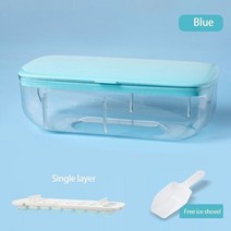 소프트아이스크림기계 가정용 아이스크림메이커 빠른 탈형 실리콘 아이스 큐브 메이커 가정용 사각형 모양, 03 Blue-Single layer
