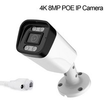 감시카메라 8MP 5MP POE IP 카메라 야외 방수 컬러 나이트 비전 오디오 비디오 감시 보안 4K Hikvision 호환, [03] 4K 8MP POE Audio