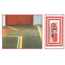 건물 현장 주의 주차장바닥 안전용테이프 안전제일테이프 배드민턴코트 표시용