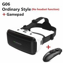 vr 기기 원래 3d 상자 안드로이드 스마트 폰용 스테레오 판지 기계 가성비 게임, 협력사, G06 게임패드 추가