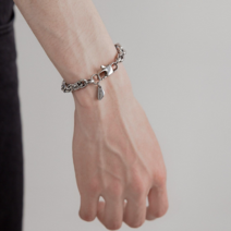 Silver Rope Chain Bracelet